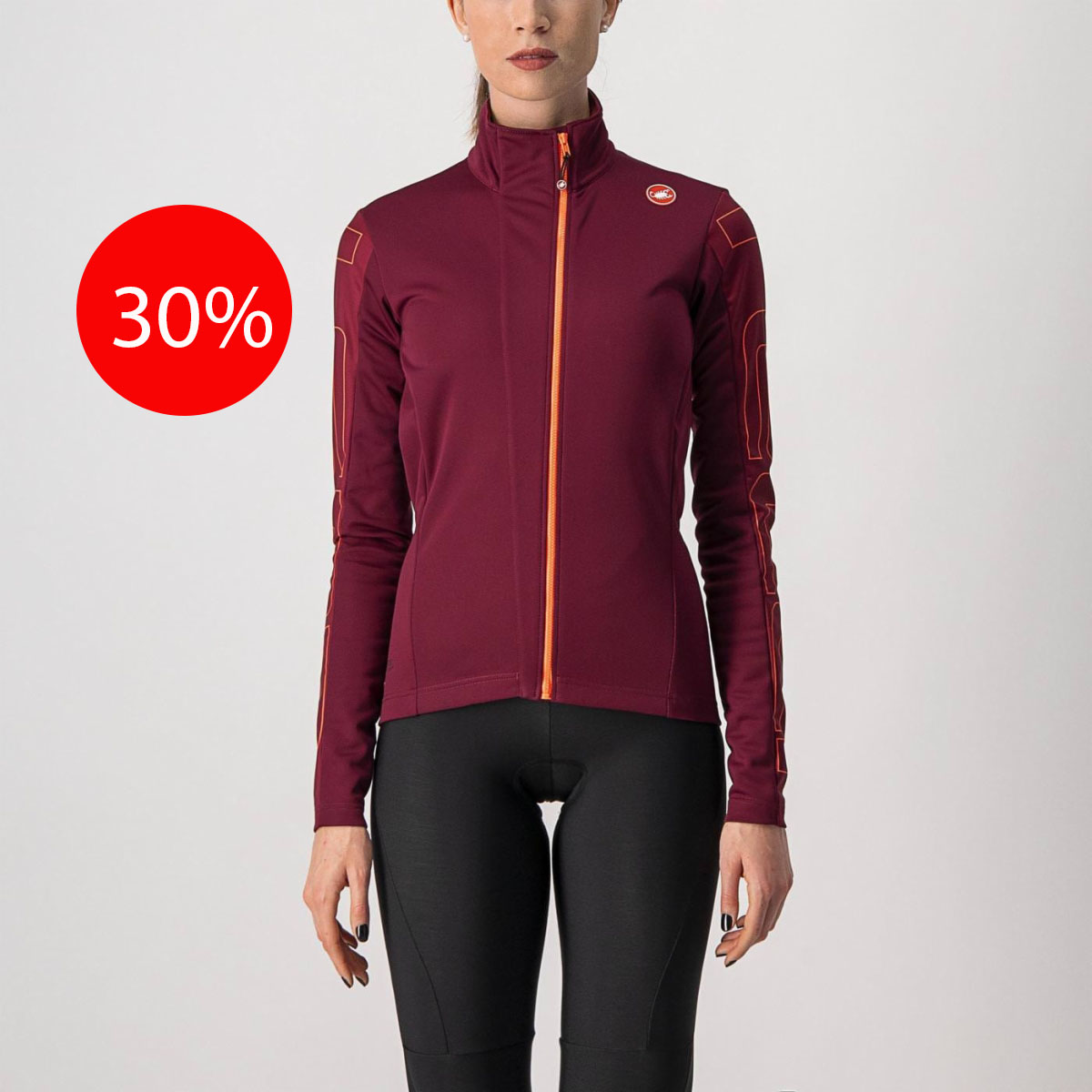 (bild för) CASTELLI TRANSITION JACKA VINRÖD